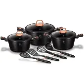 Berlinger Haus POTS SET GRANITE COATING 10 EL. BERLINGER HAUS BLACK ROSE BH-6154