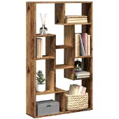 vidaXL Kirjahylly vanha puu 72x20x120,5 cm tekninen puu