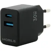 Mobilis 30w Usb-a-ja Usb-c-seinälaturi