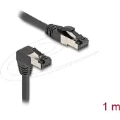 DeLOCK 80400, 1 m, Cat8.1, S/FTP (S-STP), RJ-45, RJ-45, Musta