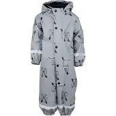 Lindberg Lekhyttan Rain BabyOverall, Fleece Grey/Black - 80 cl