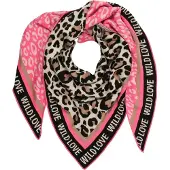 Zwillingsherz Huivi 'Wild Love' kerma / vaaleanruskea / vaalea pinkki / musta