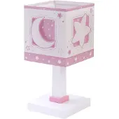 DALBER Pöytävalaisin Moonlight Pink, Lila/vaaleanpunainen, Lastenhuone, Synteettinen materiaali