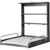 Roba Seinään Kiinnitettävä Hoitopöytä & Hoitoalusta, Anthracite Lacquered/Silver Grey