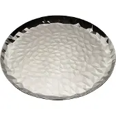 Alessi Round Tray In 18/10 Mirror-Polished Stainless Steel - Silver - D40CM