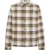 KnowledgeCotton Apparel Organic Cotton Flannel Overshirt GOTS Green Check - S