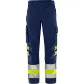 Fristads Vihreä Housut Huomio Luokka 1 2668 GPLU Huomiokeltainen/Laivastonsininen C156