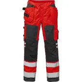 Fristads Huomioväri työkaluhousut 2025 PLU, luokka 2, huomiopunainen/musta, C150