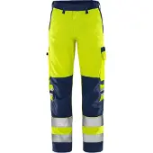 Fristads Vihreä Housut Huomio Luokka 2 2651 GPLU Huomiokeltainen/Laivastonsininen D84