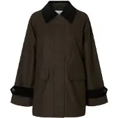 Selected Slwwilma Waxed Jacket Noos - Khaki green - 36