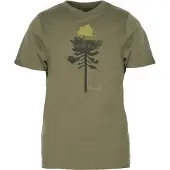 Pinewood Finnveden Recycled Outdoor T-SHIRT W Olive Mel Pine Tree - XXL