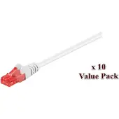 Microconnect Cat6 UTP RJ45 0.5m -verkkokaapeli, valkoinen