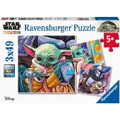 Ravensburger Star Wars The Mandalorian: Grogu Moments - 3 x 49-palainen lasten palapelisetti | Ainutlaatuisia ja toisiinsa kytkeytyvi paloja | K