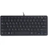 R-Go Tools Ergonomisch toetsenbord R-Go Compact Break, compact toetsenbord met pauzesoftware, QWERTZ (DE), bedraad, zwart, Mini, Langallinen, USB, Näp (RGOCODEWDBL)