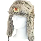 Mil-Tec Furhat with Emblem Deluxe (Size: Small (55-56))