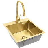 REA Pesuallas Leo 40 Brush Gold + Keittiön Sekoitin Fresh Brush Gold
