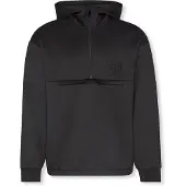 Calvin Klein Heavy Tricot Qtr Zip Anorak Hood - Black - XS