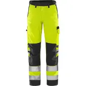 Fristads Vihreä Housut Huomio Luokka 2 2651 GPLU Huomiokeltainen/Musta D108