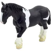 MOJO Horse World Clydesdale Horse Black-White