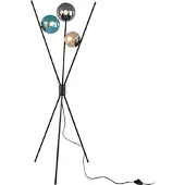 TRIO Lance lattiavalaisin 3xE14 156cm musta/värikäs