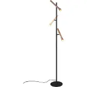 TRIO Lighting Lattiavalaisin Fiato, himmennettävä, Musta, Olohuone/ruokailutila, Metalli