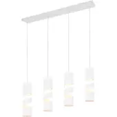 TRIO Lighting Riippuvalaisin Stream, himmennettävä, Valkoinen/opaali, Olohuone/ruokailutila, Metalli, Moderni