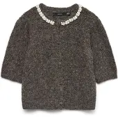 Vero Moda Vmocean 2/4 O-Neck Jewellery Cardigan - Grey - S