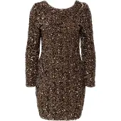 ONLY Onlconfidence L/S Deep Sequins Dressjrs. - Brown - L