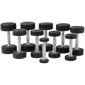 Master Fitness Hantel Premium, Hantlar gummi - 17,5 kg