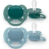 Philips AVENT Ultra Soft 2 Kpl:n Tuttipakkaus, 18+ Kk Green Blue Green Blue One Size Vihreä One Size 18 M+ Pojat, Tytöt