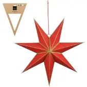 Edelman FSC RIPUSTUSPAPERI DECORATIVE STAR 18x60cm PUNAINEN 7 SÄVYT MICA