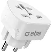 SBS Shucko/EU-matkasovitin - yleismaailmallinen - valkoinen