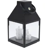 H&S 25cm lyhty kolmella led kynttilällä