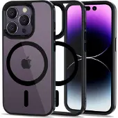 Tech-Protect iPhone 14 Pro Magmat Kotelo - MagSafe-yhteensopiva - Musta / Kirkas