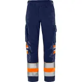Fristads Vihreä Housut Huomio Luokka 1 2668 GPLU Huomio-oranssi/Laivastonsininen D84