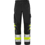 Fristads Vihreä Housut Huomio Luokka 1 2668 GPLU Huomiokeltainen/Musta D84