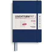 Adlibris Kalenteri Weekly Planner &amp; Notebook 2026 A5 Soft Cover Navy