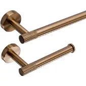 REA Kylpyhuonetarvikesetti GRID Brush Copper 4 osaa