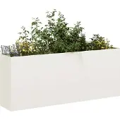 vidaXL Istutuslaatikko, valkoinen, 200x40x80 cm, kylmävalssattu teräs