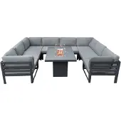 MonsterShop Modulaarinen puutarhakalustesetti nuotiopaikalla - antrasiitinharmaa