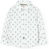 Boboli Poplin Printed Pitkähihainen Kauluspaita