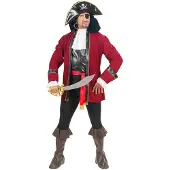 Hobby Hall "PIRATE OF PLUNDER ISLAND" (takki, liivi ja jackotilla, housut kengänsuojilla, vyö, hattu, silmät peittävä side)