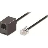Goobay Modular telephone extension cable - Musta - 10m