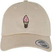 Mister tee Lippalakki 'Ice Cream' vaaleankeltainen / kivenharmaa / roosa / musta