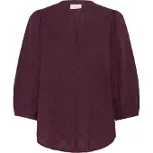 Kaffe Kaenya Blouse 3/4 Sl - Burgundy - 38