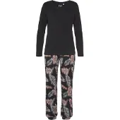 Vivance Pyjama 'Dreams' harmaa / vaaleanpunainen / musta