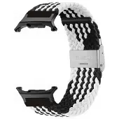 CaseOnline Punottu kellon ranneke Samsung Galaxy Watch Ultra (2025) - Mustavalkoi