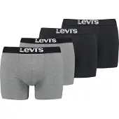 Levi's Levis Men Solid Basic Boxer Brief Org Co 4P Ecom - Black - S