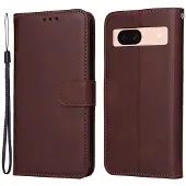 SKALO Google Pixel 8a PU-nahkainen Lompakkokotelo - Ruskea