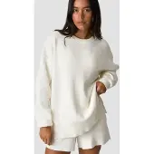 ICANIWILL Soft Knit Oversized Crewneck White